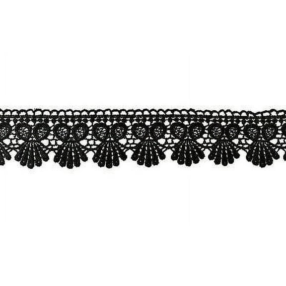 Lily 1-3/4 inches White Brown Black Venice Lace Trim Sewing Notions By Yard