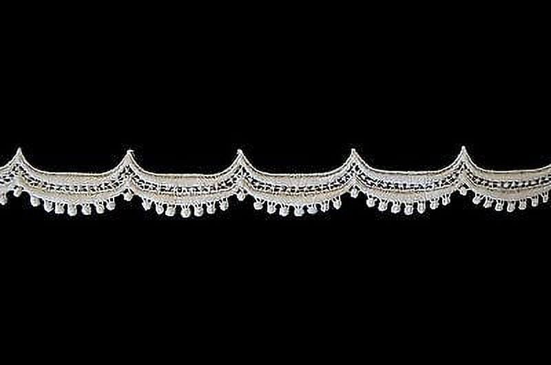 Lily 1.5" White Scalloped Guipure Venice Lace Trim Sewing Notions by Yardage