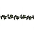 thumbnail image 1 of Lily 1" Black Green Embroidered Floral Iron On Trim Embroidery Flower By Yardage, 1 of 2