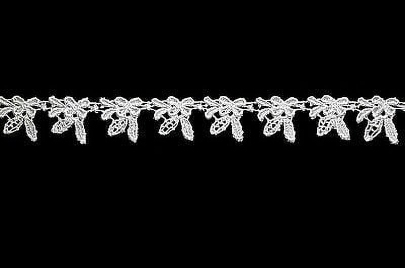 Lily 1" White Floral Guipure Venice Lace Trim Sewing Notions Supplies By Yard