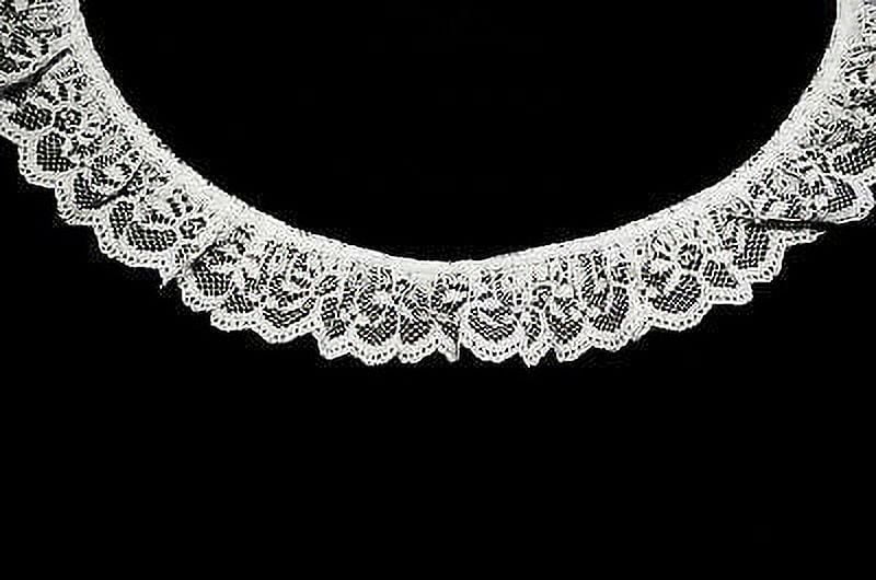 Lily 1" White Ruffled Gathered Raschel Lace Trim Sewing Notion DIY Wholesale Lot