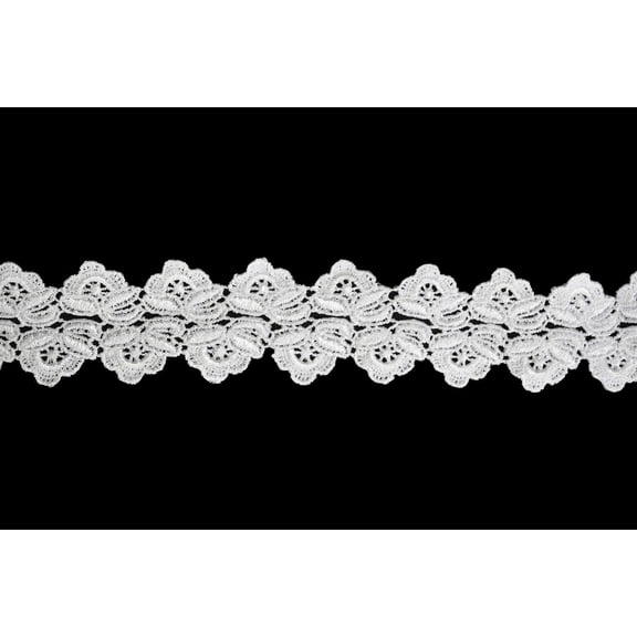 Lily 1 and 7/8 inches White Venice Lace Trim Bridal Drpaery DIY By Yard