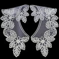 thumbnail image 1 of Lily 15.5 x 5.5 White and Ivory Tulle Soutache Bodice Collar  Braid by Pair, 1 of 4