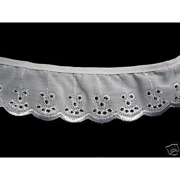 Lily 2" White Gathered Ruffled Cotton Eyelet Lace Trim Crafts Sewing Wholesale
