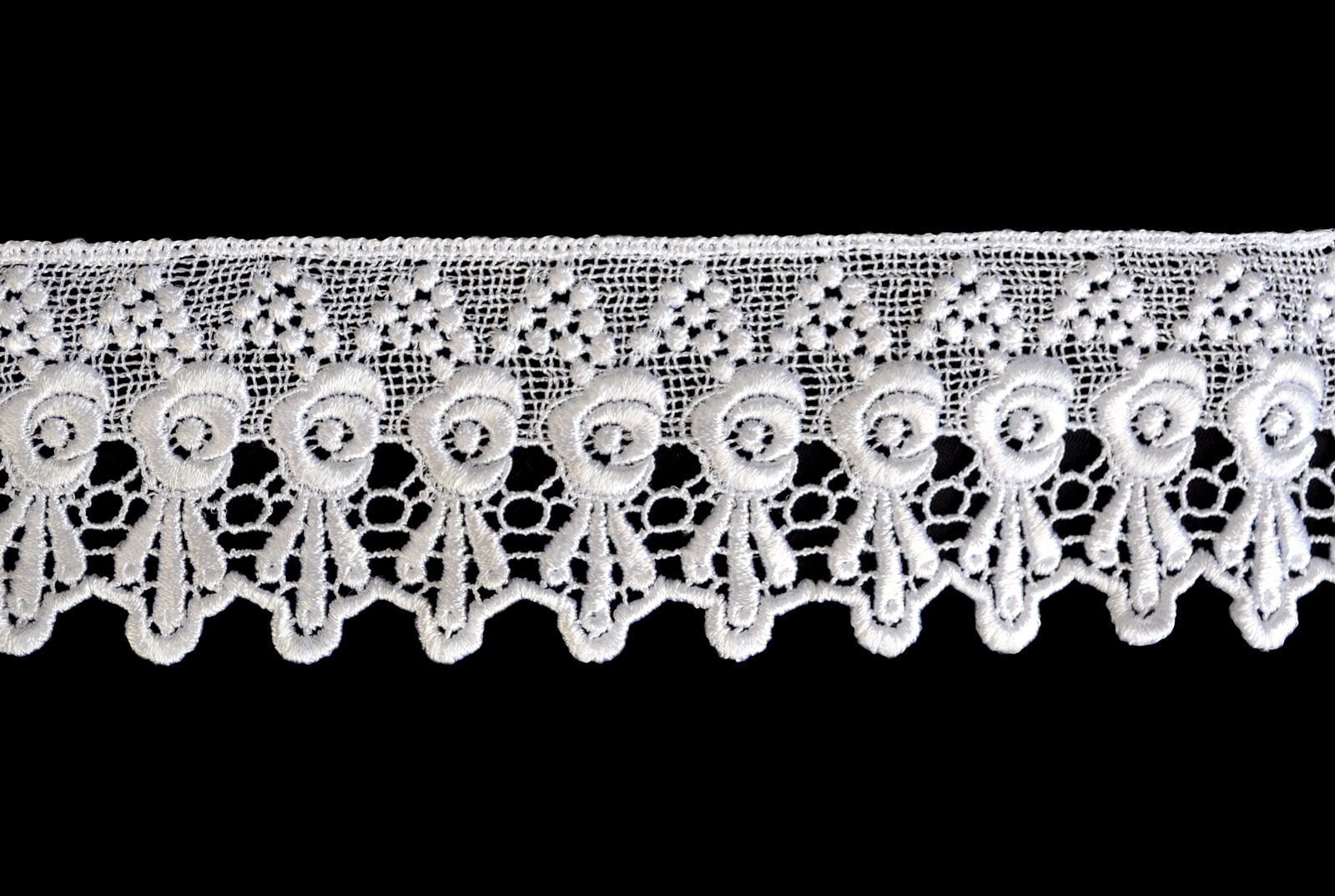 Lily 3" Bridal Accessory Sewing Notions White and Ivory Venice Lace Trim By Yard