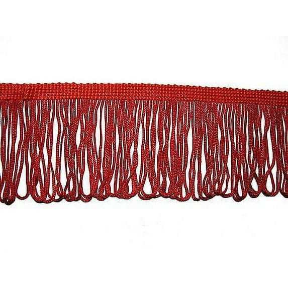 Lily 3" Red Dance Costume Sewing Supplies Rayon Looped Chainette Fringe Trim