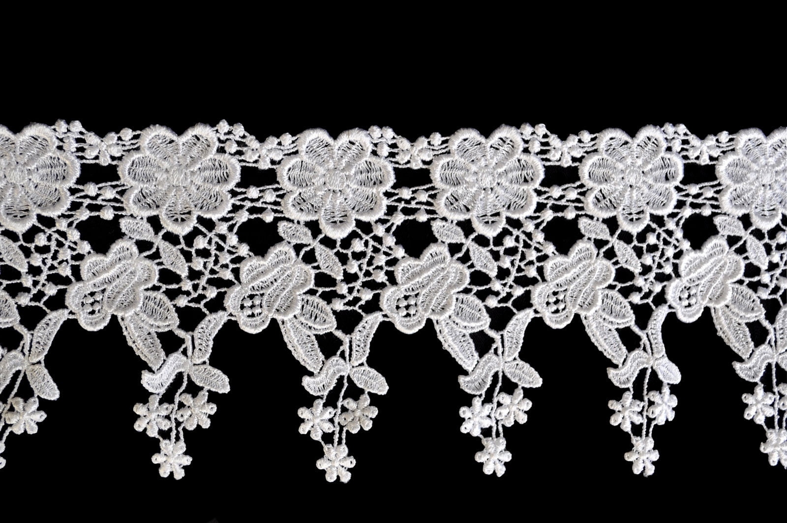 Lily  4.5" White Venise Vintage Victorian Floral Flower Lace Trim By Yardage