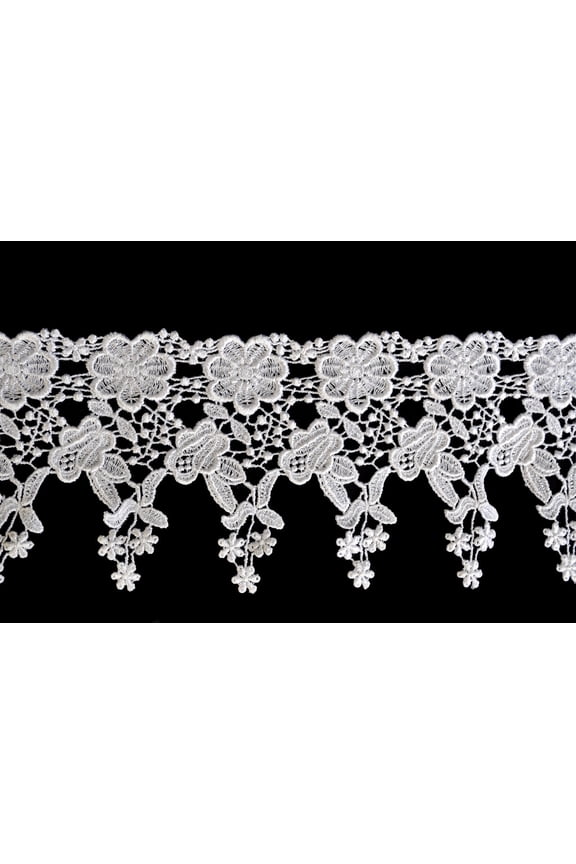 Lily 4.5" White Venise Vintage Victorian Floral Flower Lace Trim By Yardage
