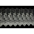 thumbnail image 1 of Lily 4" Embroidered Sheer Organza Floral Lace Trim DIY sewing notions By Yard, 1 of 1