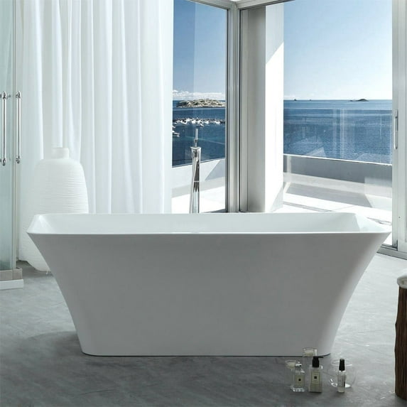 Lily 67 Inch Acrylic Double Ended Freestanding Tub