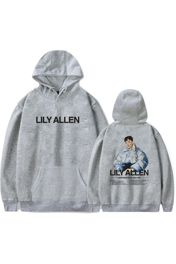Lily Allen Merch Performs West End Girl Tour Hoodie Long Sleeve Fan Merch Tour Album Pullovers Streetwear Unisex Fashion Casual Outfits