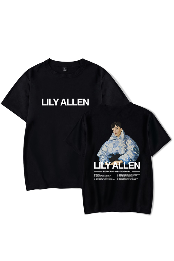 Lily Allen Merch Performs West End Girl Tour T-Shirt Unisex Fashion Tour Album Short Sleeve Summer Jumpers Streetwear Fan Merch