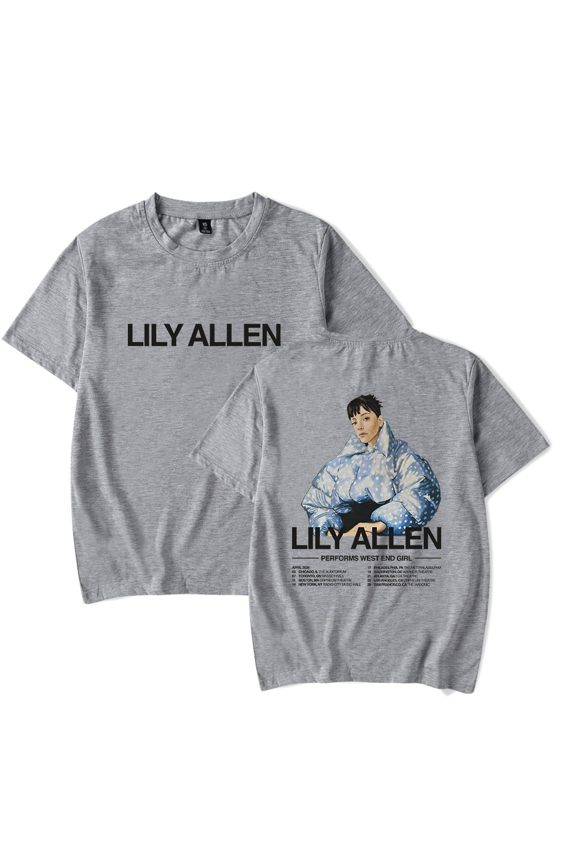 Lily Allen Merch Performs West End Girl Tour T-Shirt Unisex Fashion Tour Album Short Sleeve Summer Jumpers Streetwear Fan Merch