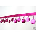 thumbnail image 1 of Lily Beaded Trim 1-1/2" Multi-Color Round Sequins Glass Bead with 3/8" Ribbon, 1 of 5