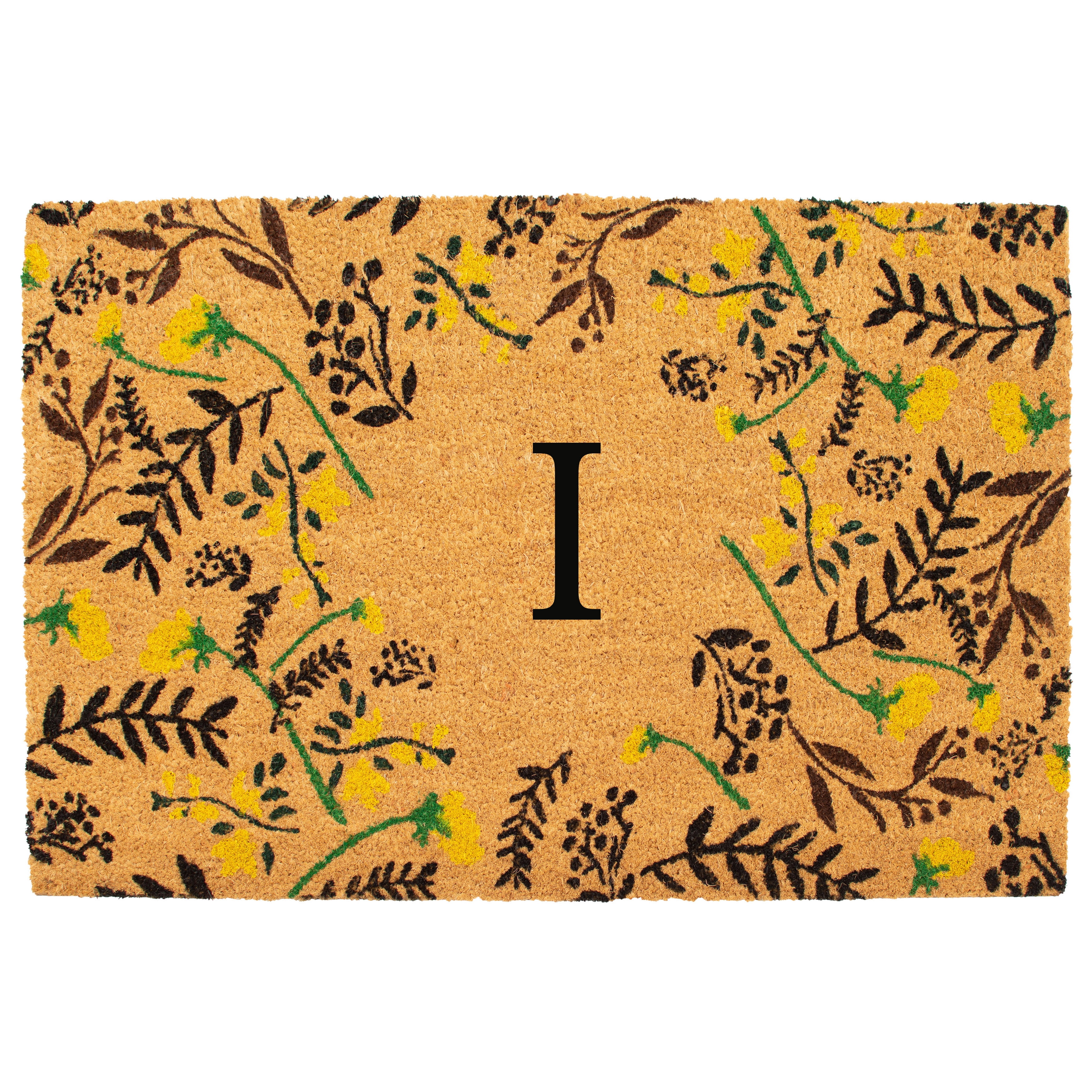 Lily Bliss Monogram Doormat, 24" x 36" (Letter I)