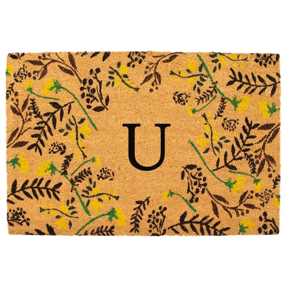 Lily Bliss Monogram Doormat, 24" x 36" (Letter U)