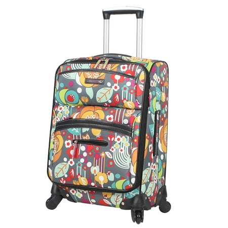 Lily Bloom Carry On Expandable Design Pattern Luggage With Spinner Wheels (20in, Bliss)