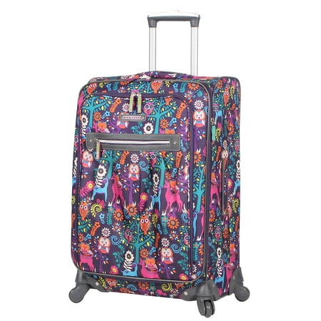Lily Bloom Large Expandable Design Pattern Luggage With Spinner Wheels For Woman (28in, Wildwoods)