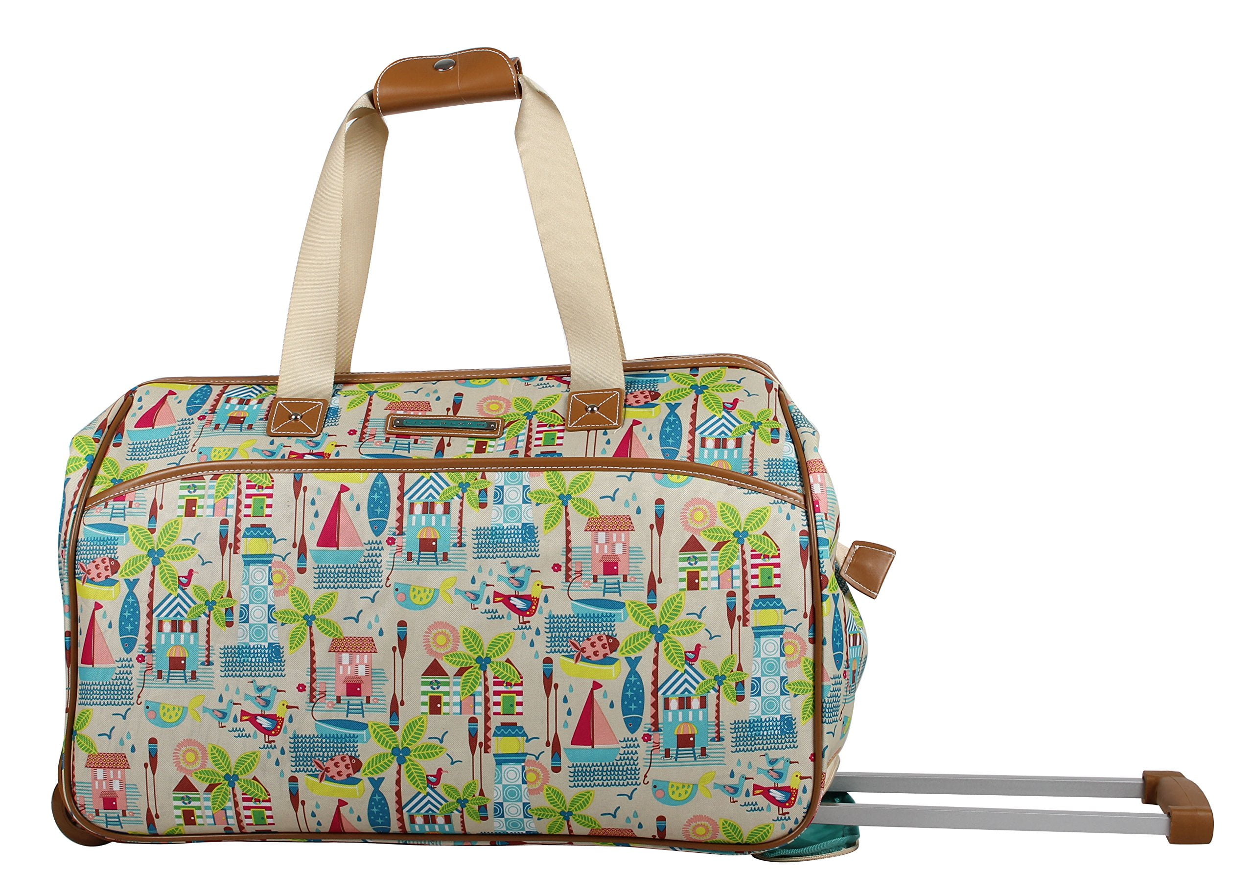 Lily Bloom Luggage Designer Pattern Suitcase Wheeled Duffel Carry