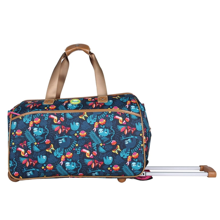 Lily Bloom Luggage Designer Pattern Suitcase Wheeled Duffel Carry