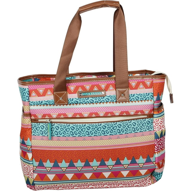 Lily Bloom Women's Recycled Fabric Floral Satchel Handbag, Multi-Color
