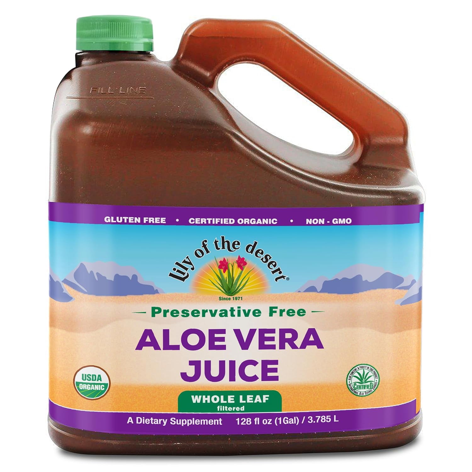 Lily of the Desert Aloe Vera Juice, Preservative Free Whole Leaf
