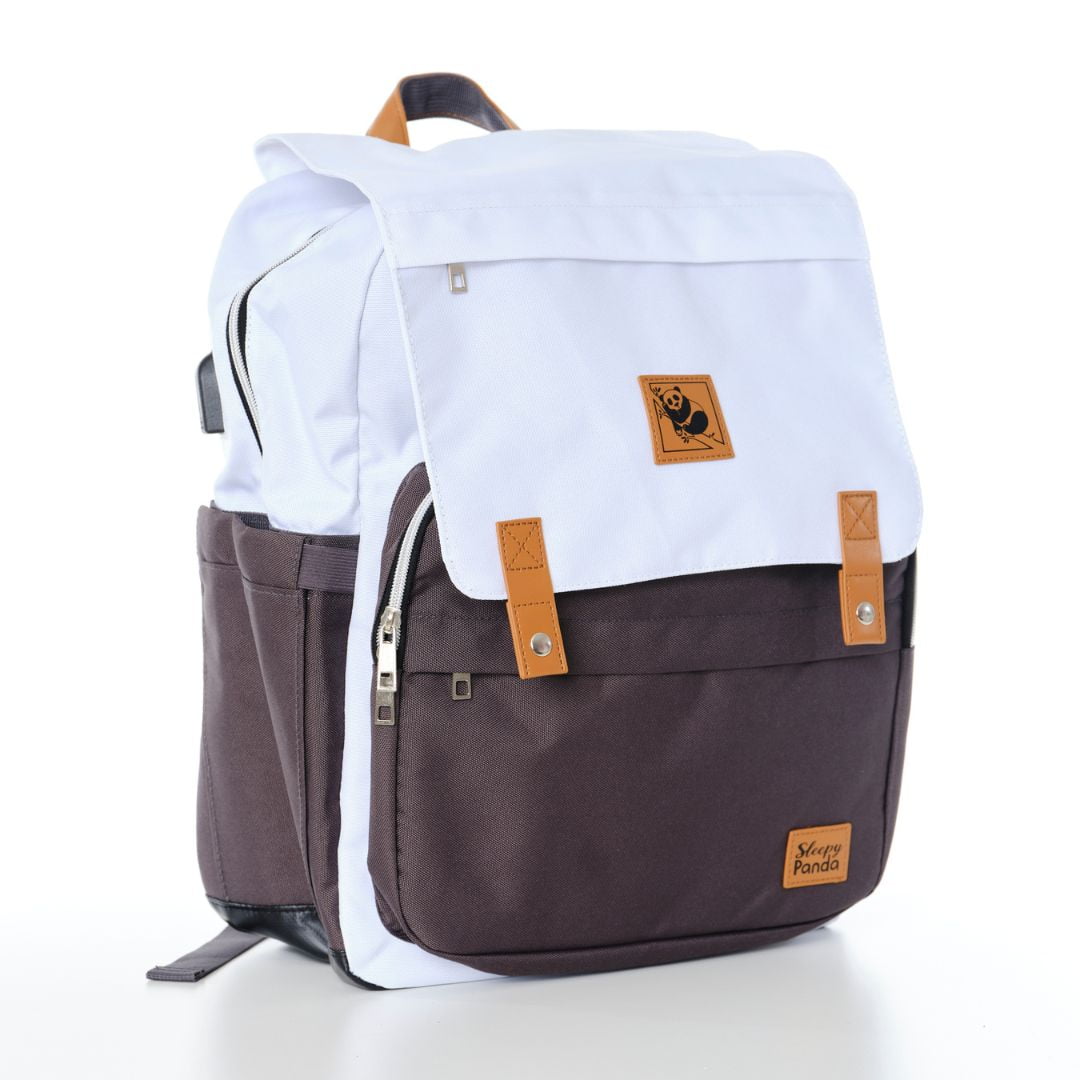 Sleepy Panda UltraLight Durable Eco-Friendly Diaper Backpack with Smart Organization, Insulated Side Pockets, Parent Zone and Laptop Sleeve The Lily Diaper Bag