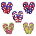 thumbnail image 1 of Lily Flip Flops Sandals Shoes Self Adhesive Iron On Applique Sticker Patch, 1 of 1