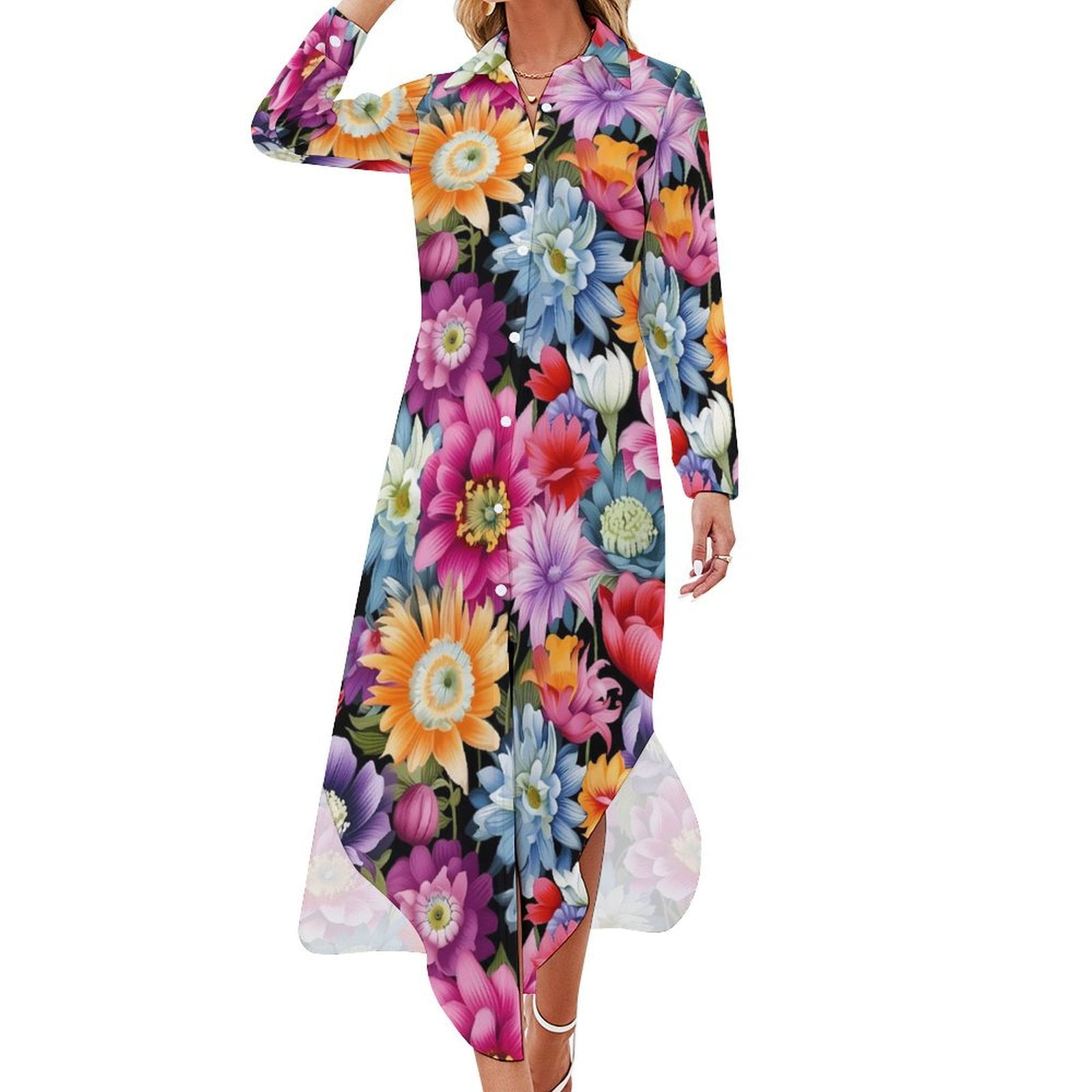 long black formal dress Queendancer Women Prom A Line One Shoulder Color:Multicolor-7 BIS Rabbit Rabbit Rabbit Designs