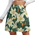 thumbnail image 1 of Lily Floral Skirt Summer Flowers Street Style Casual A-line Skirts Elegant Mini Skirt Fem, 1 of 7