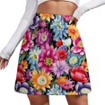 thumbnail image 1 of Lily Floral Skirt Summer Flowers Street Style Casual A-line Skirts Elegant Mini Skirt Fem, 1 of 7