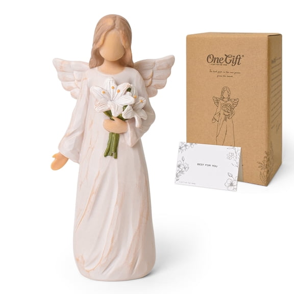 Guardian Angel Statue – Angel Figurine for Peace, Healing & Grace – Meaningful Sympathy Gift for Her