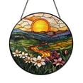 Lily Flower Stained Glass Style Window Decor - Walmart.com