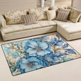 Lily Flowers Blue Area Floor Mats NonSlip Rugs Soft Doormat 31 x 20