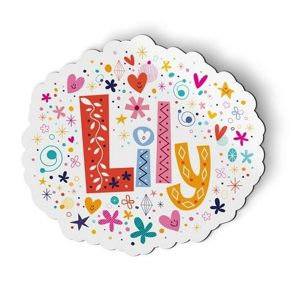 Lily Girl Name Cute Kid Lunchbox - 5" Magnet for Car Locker Refrigerator