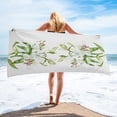 thumbnail image 1 of Lily Green Leaves Microfiber Bath Towels Swimming Quick-drying Round Beach Towel Sport Gym Face Towel, 1 of 4