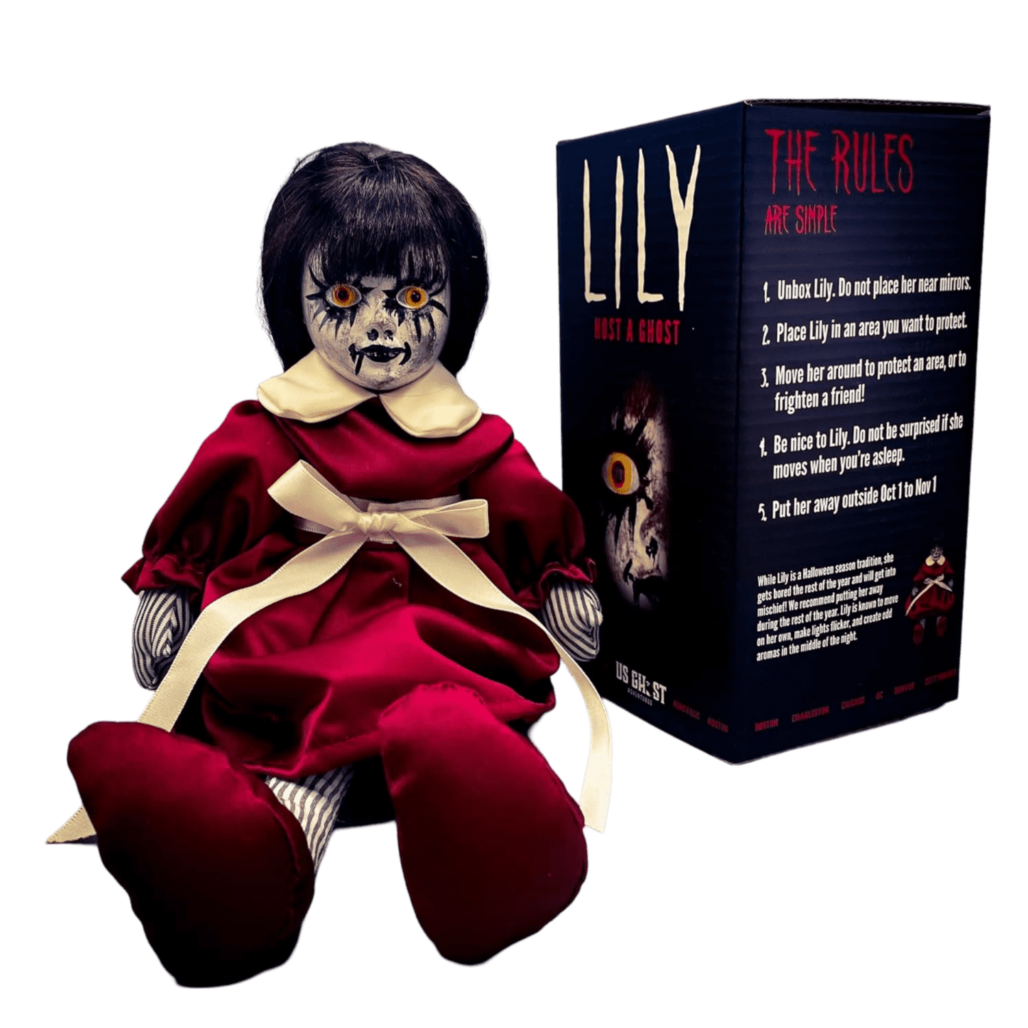 Lily Host a Ghost 13" Haunted Doll for Halloween Decor