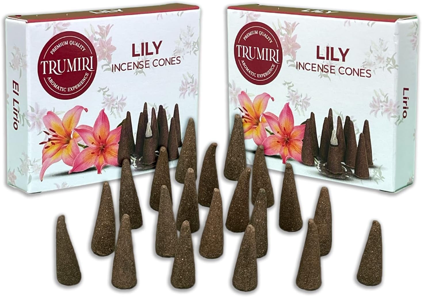 Lily Scented Brown Incense Cones Dual Pack