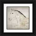 thumbnail image 1 of Lily K 26x26 Black Ornate Wood Framed with Double Matting Museum Art Print Titled - Horse I, 1 of 4
