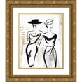 thumbnail image 1 of Lily K 26x32 Gold Ornate Wood Framed with Double Matting Museum Art Print Titled - Fashion Figures I, 1 of 4