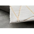 thumbnail image 1 of Lily Luxury Chinchilla Faux Fur Abstract Gilded Rectangular Area Rug, 1 of 6