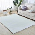 thumbnail image 1 of Lily Luxury Chinchilla Faux Fur Rectangular Area Rug,White Polyester Household Supplies Décor Rugs, 1 of 4