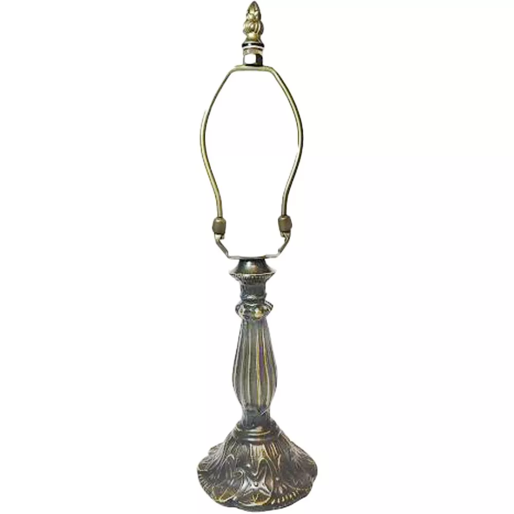 Lily Metal Lamp Base, Antique Bronze Finish with Gold Highlights, Nicely Weighted 13" Tall