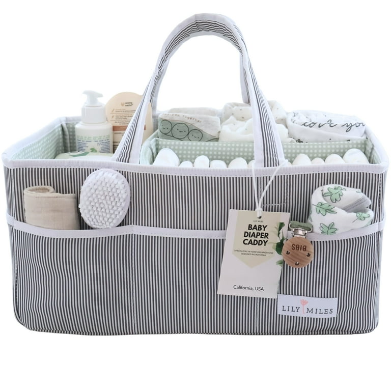 Lily Miles Baby Diaper Caddy Organizer for Changing Table or Car
