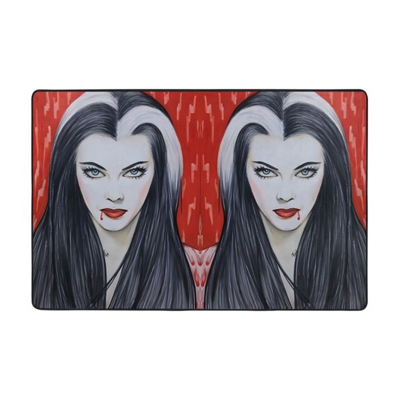 Lily Munster Doormat Bath Mats, Soft and Absorbent Bath Rugs, Non-Slip Shower Carpet for Bathroom Floor, Tub and Shower, Living Room, Yoga 36"X24"
