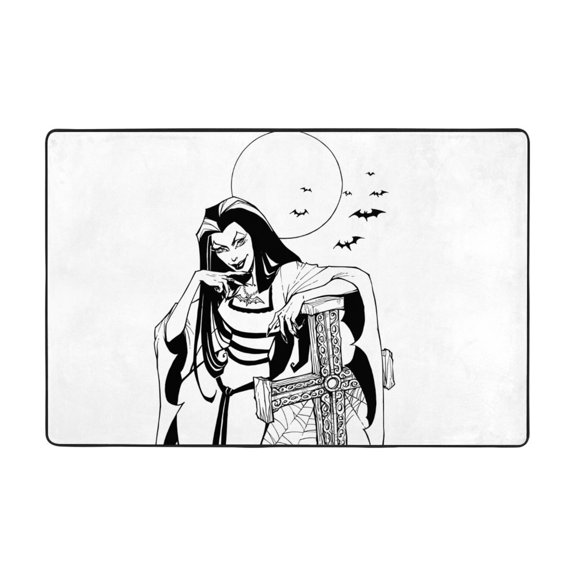 Lily Munster Doormat Bath Mats, Soft and Absorbent Bath Rugs, Non-Slip Shower Carpet for Bathroom Floor, Tub and Shower, Living Room, Yoga 36"X24"