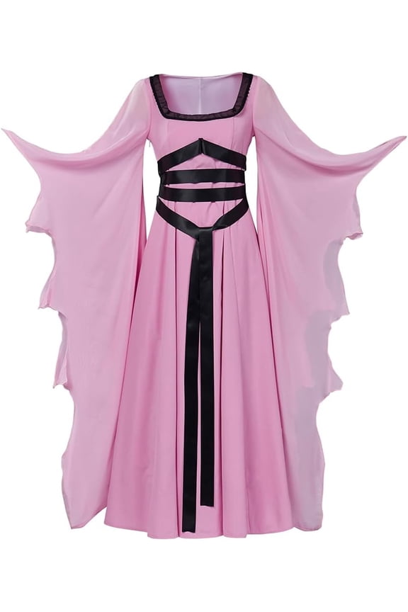 Lily Munster Pink Dress Gothic Vampire Bride Dress for Women