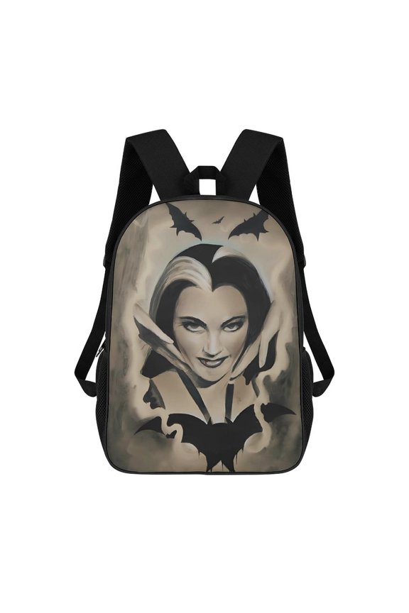 Lily Munster Backpack Middle Bookbag Laptop Lightweight Durable Bookbag Travel Back Pack for Women Men Teens 17 Inches