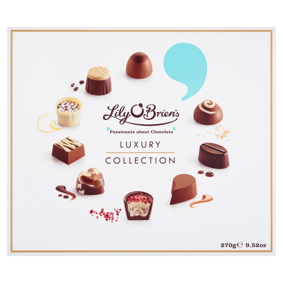 Lily O'Brien's Luxury Collection Chocolates 270g Assorted Milk, Dark & White Chocolate Gift Box