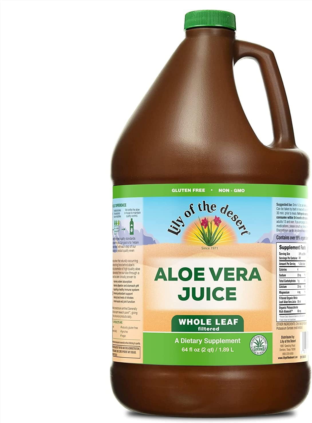 Lily Of The Desert Aloe Vera Juice Whole Leaf 64 oz Liquid